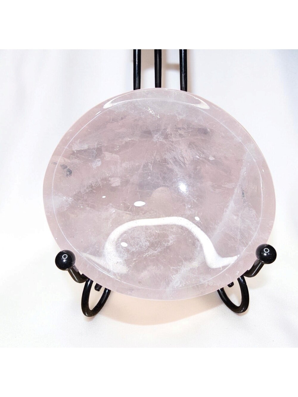 A186. Rose Quartz 3.5" Natural Crystal Bowl Dish